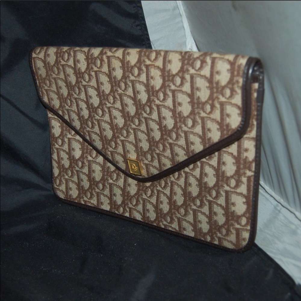 Vintage Dior Oblique Clutch Authentic - Picture 5 of 8
